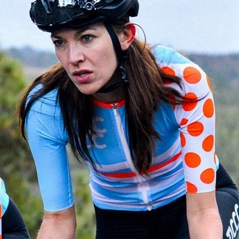 Latest Cycling Jersey Women Summer short sleeve female cycle clothing MTB BMX Road bike riding wear Breathable sport shirt - Цвет: 7