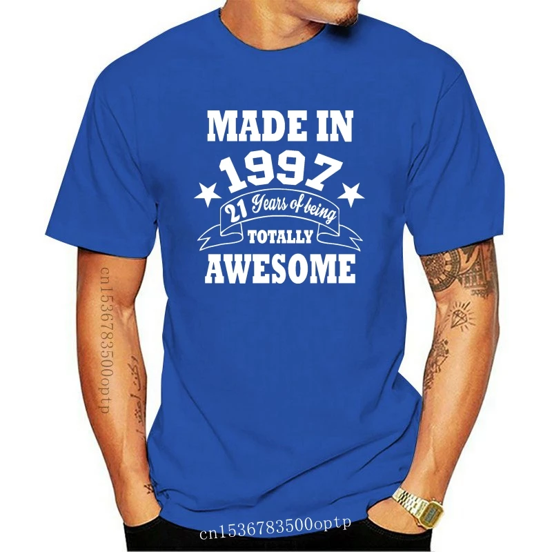 

New Made In 1997 Birthday Mens T Shirt Size S-XXL Tops wholesale Tee custom Environmental printed Tshirt cheap wholesale