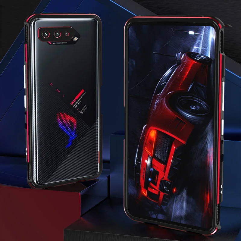 Metal Bumper Frame For For ASUS ROG Phone 5 Pro Ultimate Case Aluminum Dual color Luxury Metal Phone Cover+ carmera Accessories
