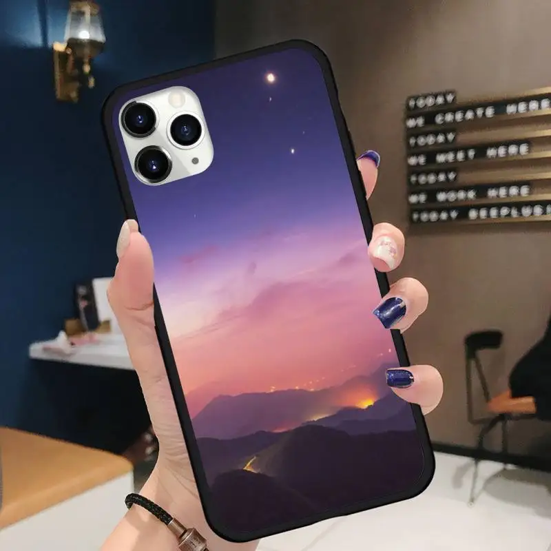 

Beautiful romance sunset warm Phone Case for iPhone 11 12 pro XS MAX 8 7 6 6S Plus X 5S SE 2020 XR Soft silicone