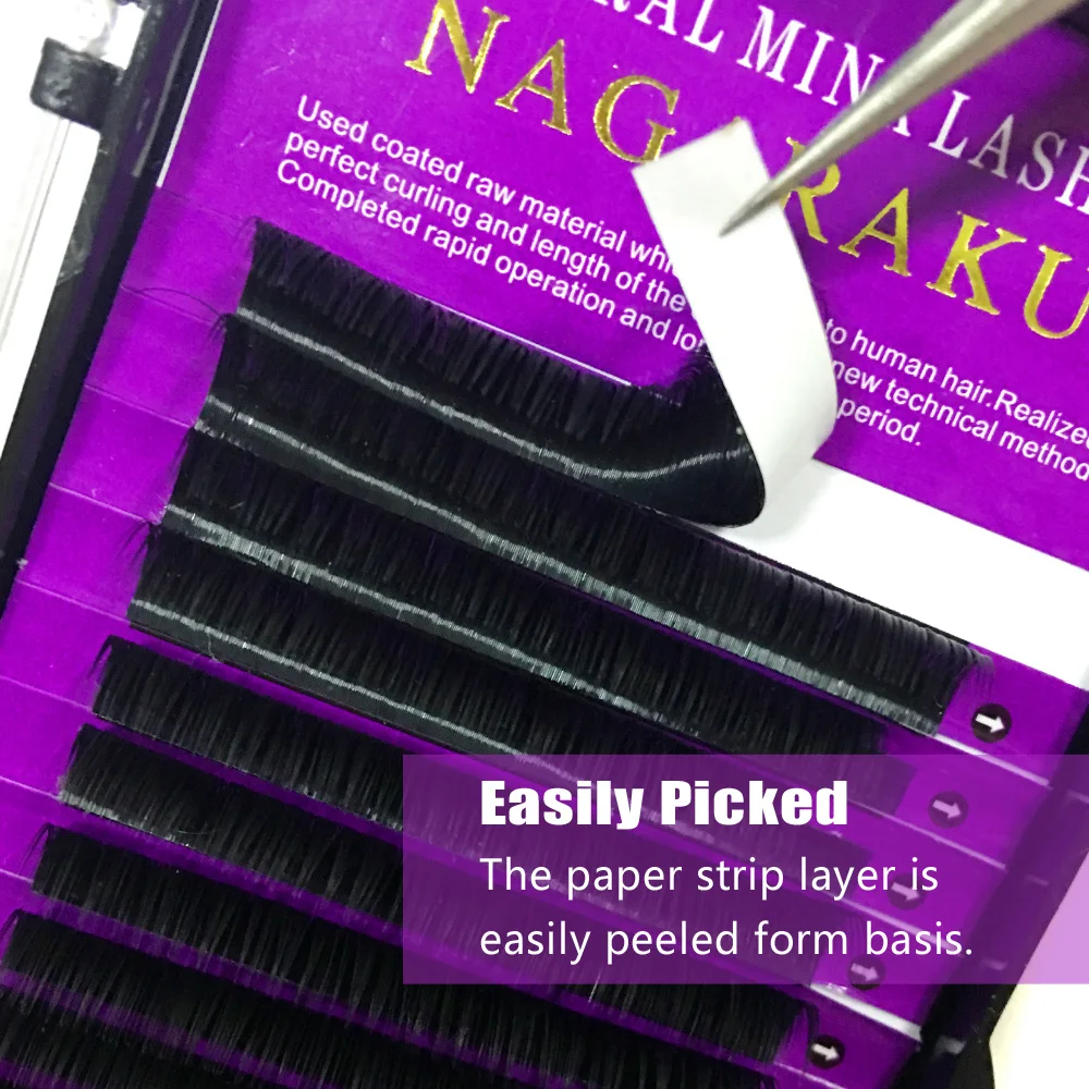 NAGARAKU Eyelashes Makeup Individual Eyelash 50 Cases/Lot Natural Mink Handmade Premium Lashes