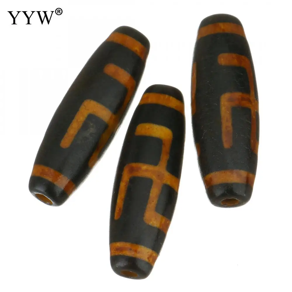 

Натуральный Тибетский Агаты оникс дзи бусины 10x30x10 мм Тибетский дзи бусины для изготовления ювелирных изделий Diy ожерелье браслет качество ...