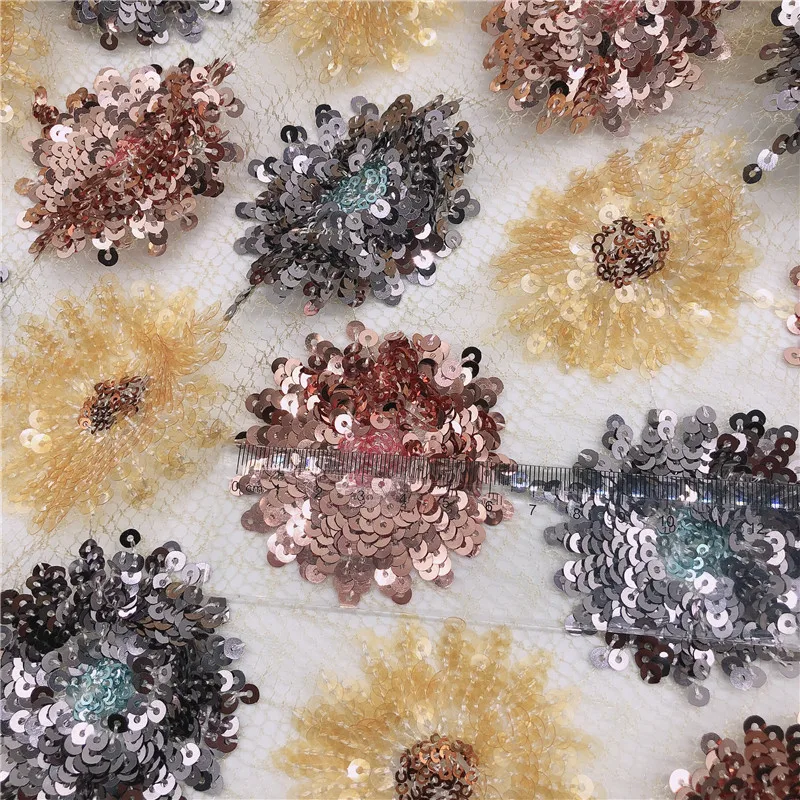 Новинка модное украшенное старинными блестками цветок маргаритки вышитая