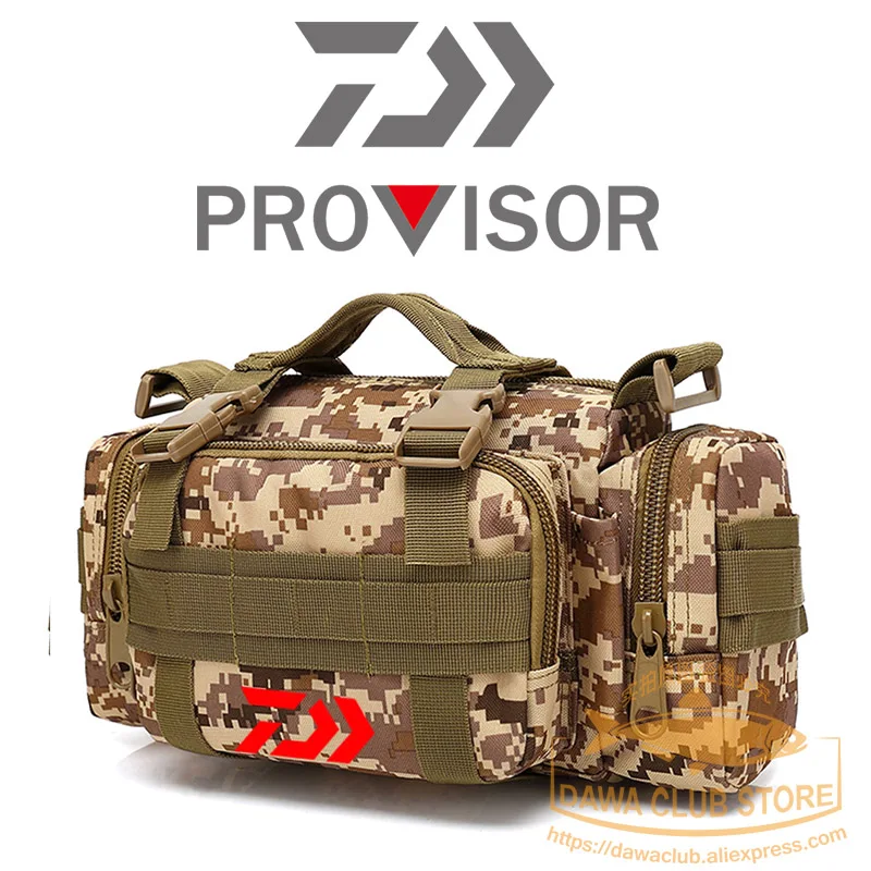 

2021 DAWA Fishing Bag Single Shoulder Fishing Tackle Bag Multifunctional Crossbody Bag Waist Pack Fishing Lures Gear Storage Bag