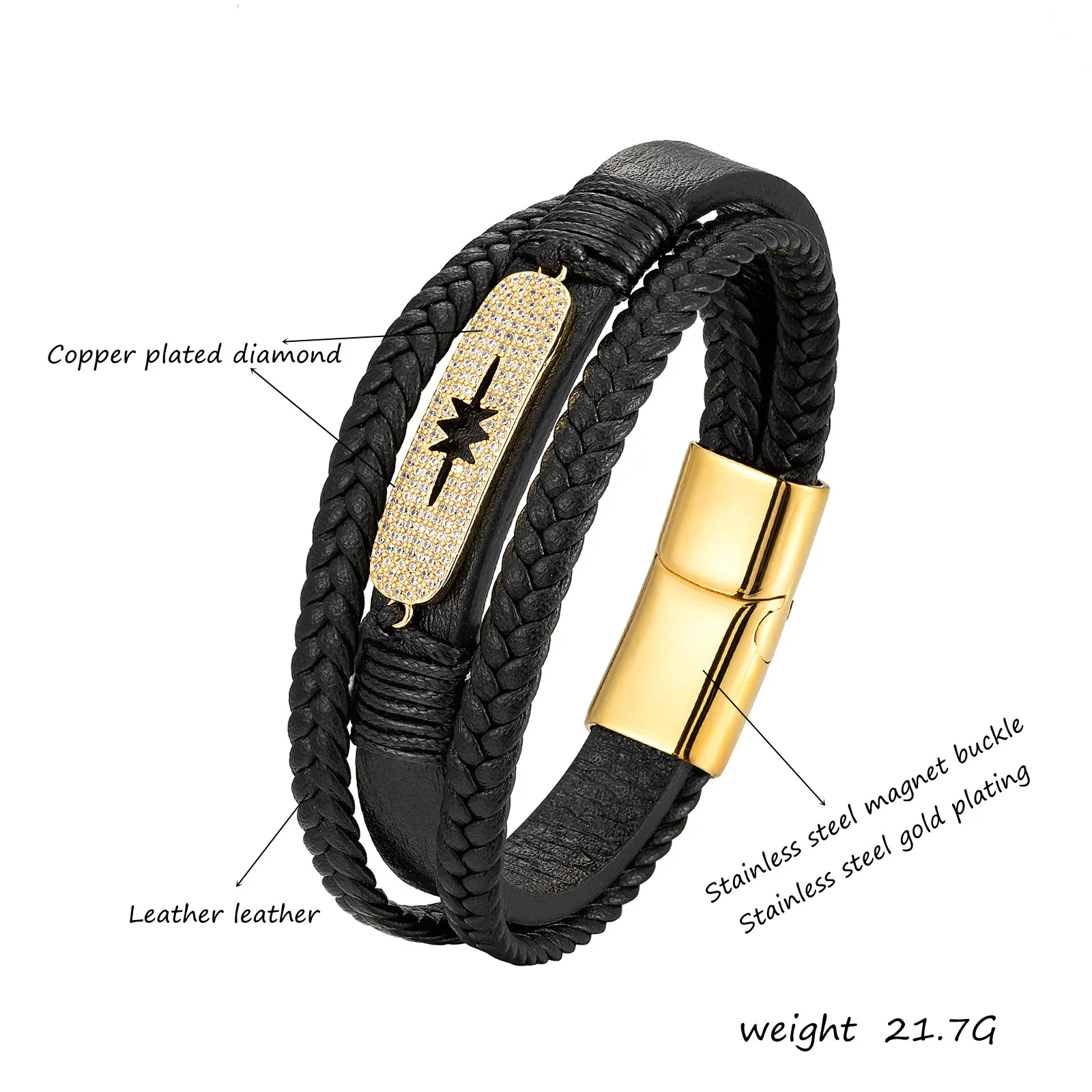 Новый золотистый микро-инкрустированный бриллиант планеты полый Поларис