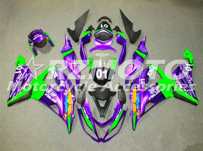 

New ABS Whole Fairings Kit Fit for kawasaki Ninja ZX6R 636 2013 2014 2015 2016 13 14 15 16 17 18 599 6R ZX-6R Purple green