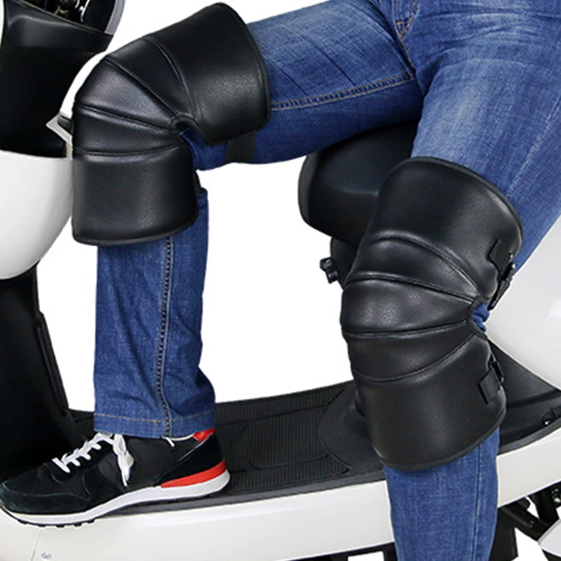 Зимние наколенники для езды на мотоцикле теплые Толстая ветрозащитная короткая