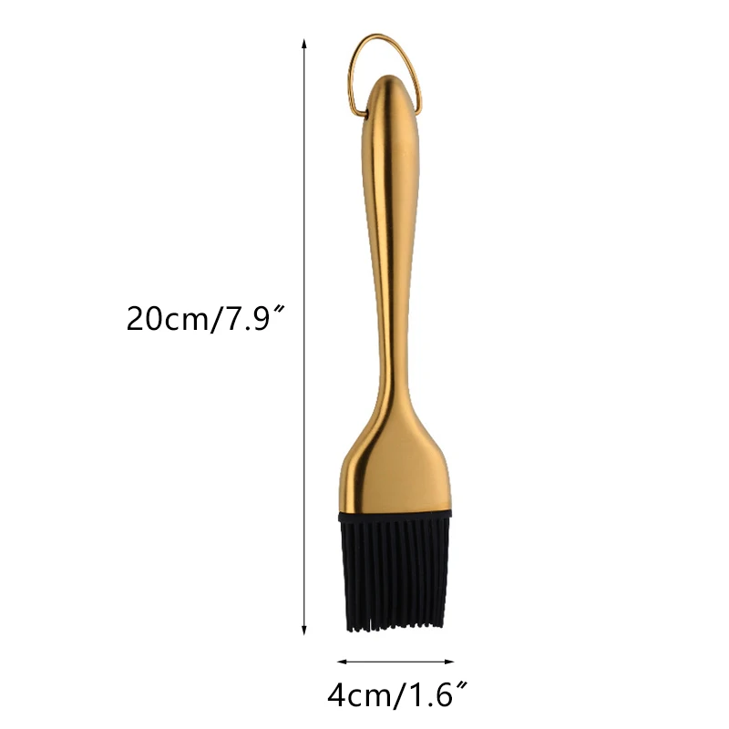 

Stainless Steel Barbecue Brush Food Grade Oil Brushes Removable Bbq Basting Brush Outdoor Bbq Camping Accessories Kitchen Tools