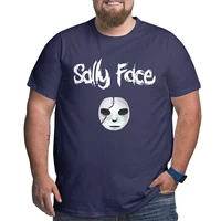 sally face a cracked mask popular logo 6xl plus size t shirt for men big tall summer workout shirts large clothing father gifts