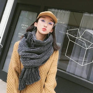 Осенне-зимний однотонный шарф с кисточками Mingjiebihuo, теплая Модная Высококачественная уличная модная Толстая Милая длинная шаль