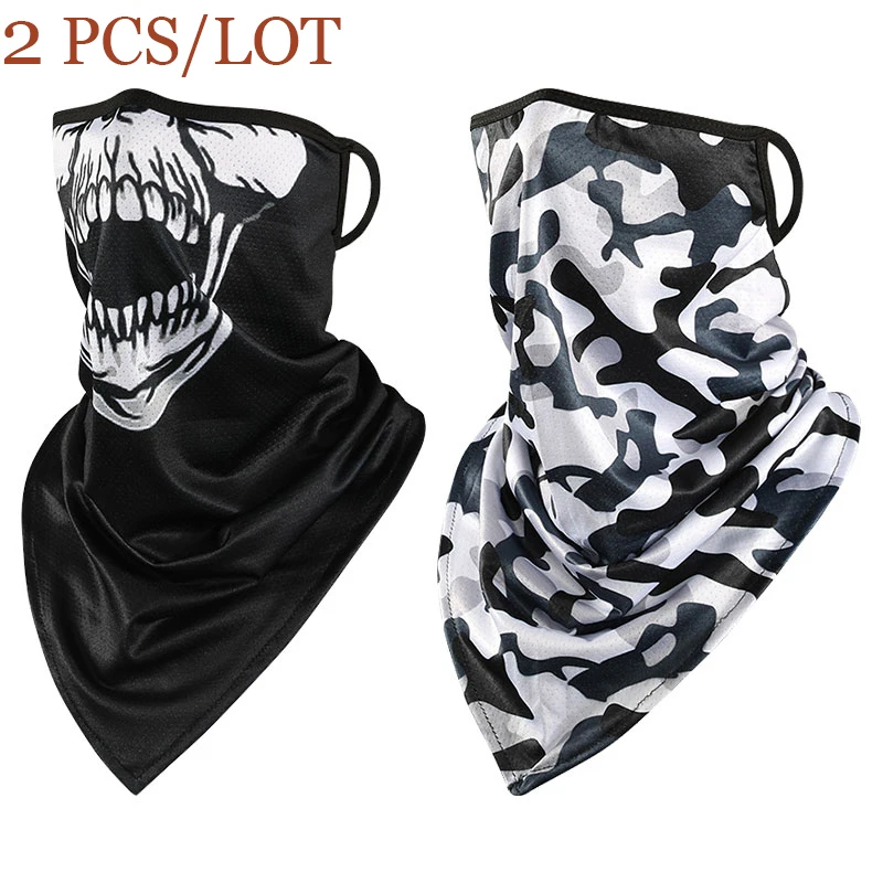 2 шт./лот маска унисекс Pro летние Ice Silk Велоспорт Бандана анти-УФ дышащие кроссовки