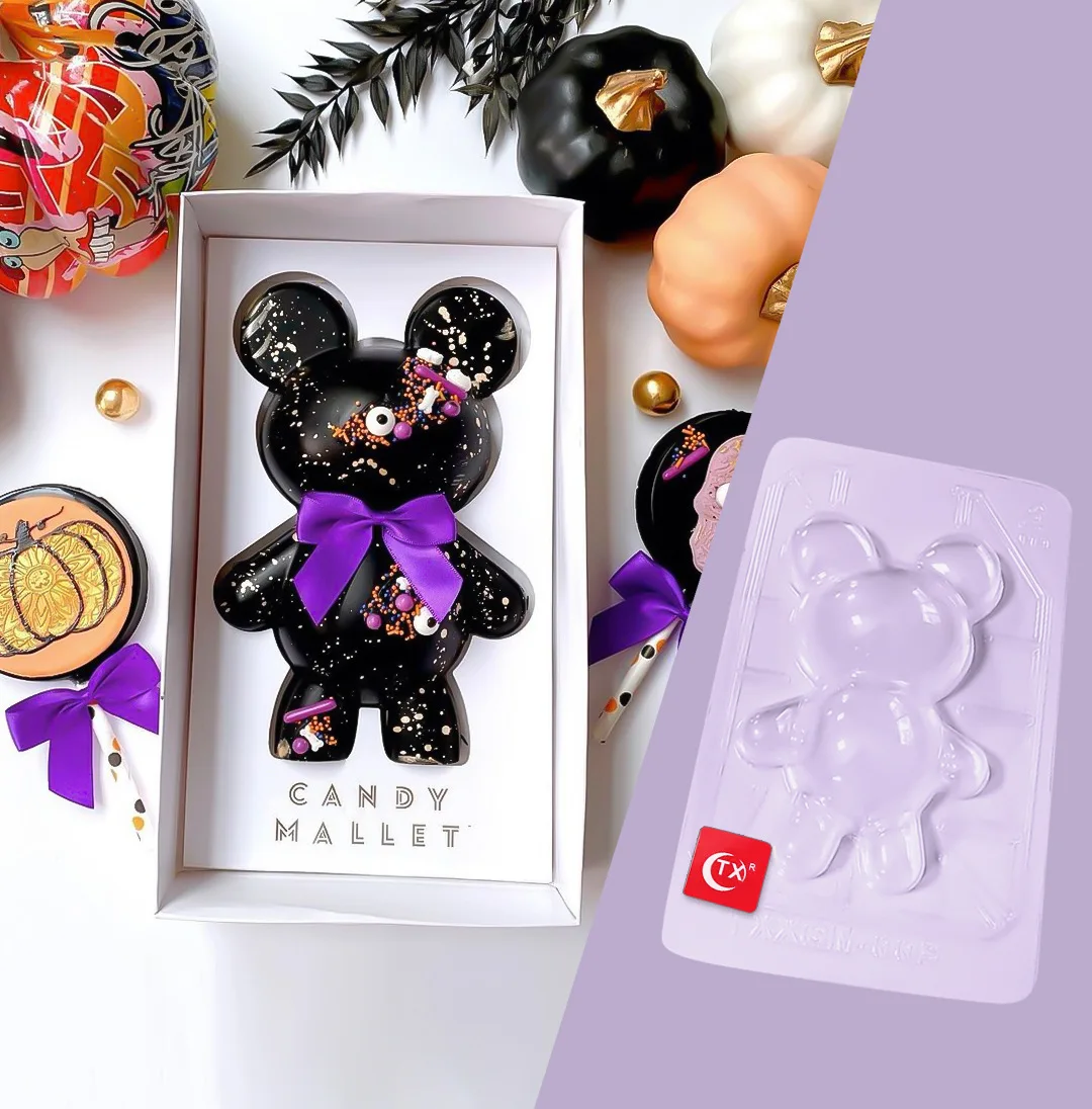 Большой размер 3D детский медведь хрупкий искусственная пластиковая форма для