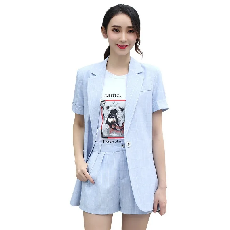 

Women's Small Suit Short Sleeve One Button 2020 Summer Autumn New Fashion Temperament Slim Slimming Coat Woman Jacket