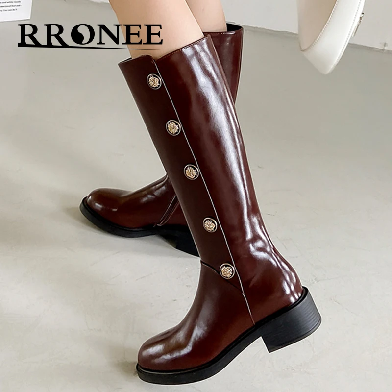 

Новые модные повседневные женские сапоги с круглым носком в британском стиле