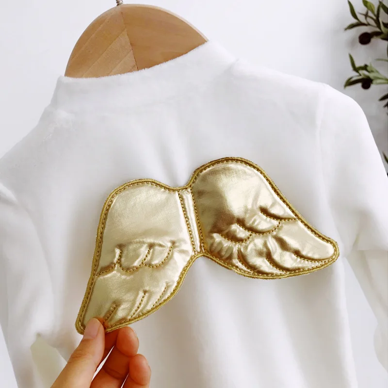 Spring Autumn Long Sleeve Angel Wings Baby Clothes 0-18 Months Fashion Newborn Cute One Piece Baby Rompers Girls Boys Bodysuits
