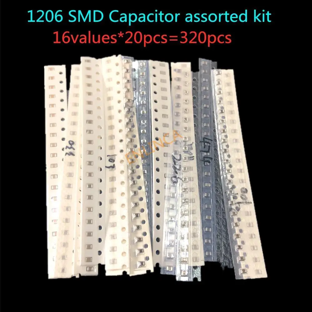 Бесплатная доставка набор SMD конденсаторов 1206 16 значений * 20 шт. = 3 образцов 10PF