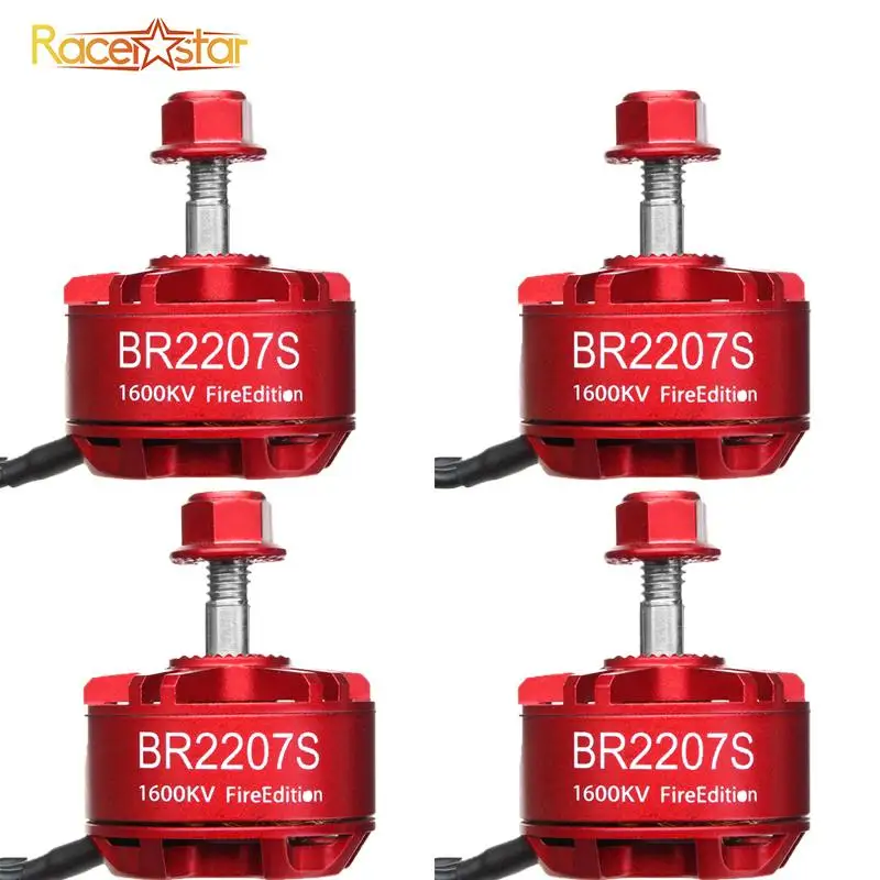 

4PCS Racerstar 2207 BR2207S Edition 1600KV 2200KV 2500KV 3-6S Brushless Motor For RC FPV Racing Drone RC Quadcopter RC Parts