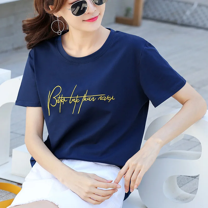 

Neck Short Sleeve Summer Floral mama bear t Shirt Casual Female Tee Ladies one