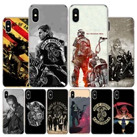 american tv sons of anarchy phone case for apple iphone 13 12 11 pro max se 2020 x xs xr 7 8 6 6s plus soft cover coque fundas