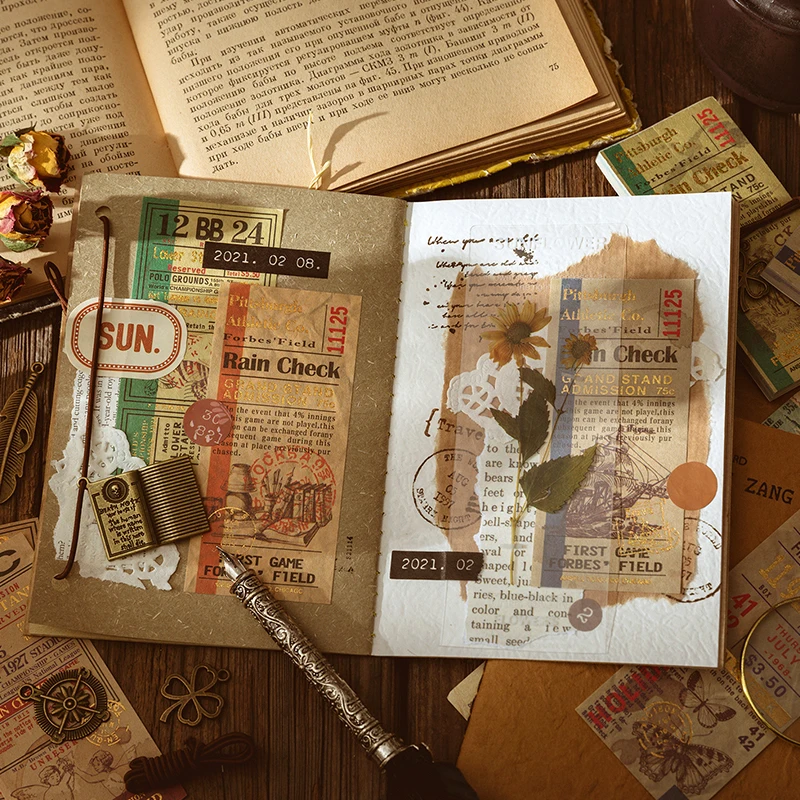 50 шт./компл. золотая бумага для билета нежелательный журнал планировщик