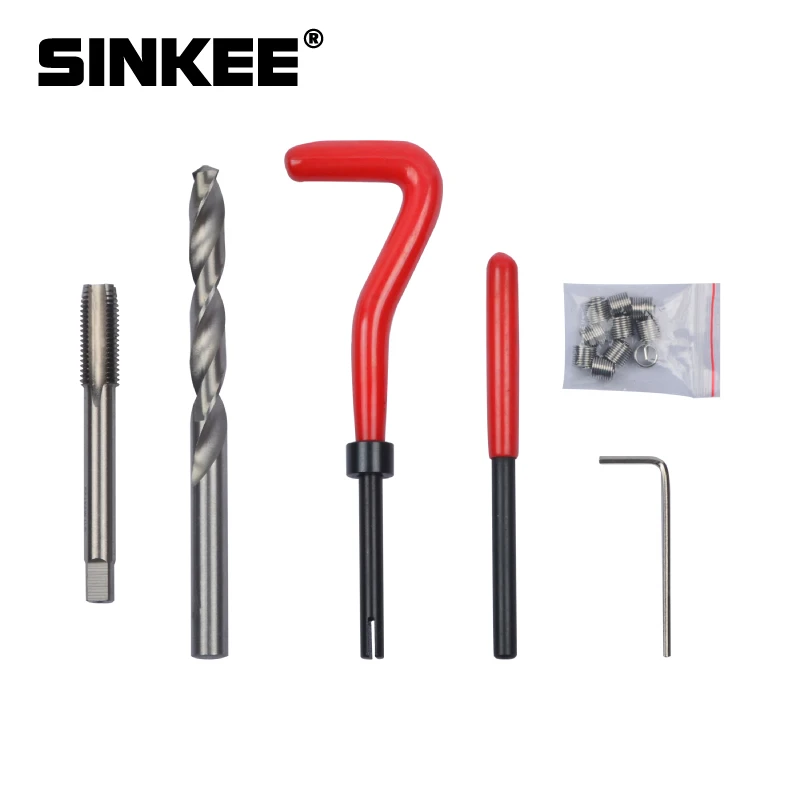 7 видов откатных резьбовых вставок установочный комплект ремонтный инструмент