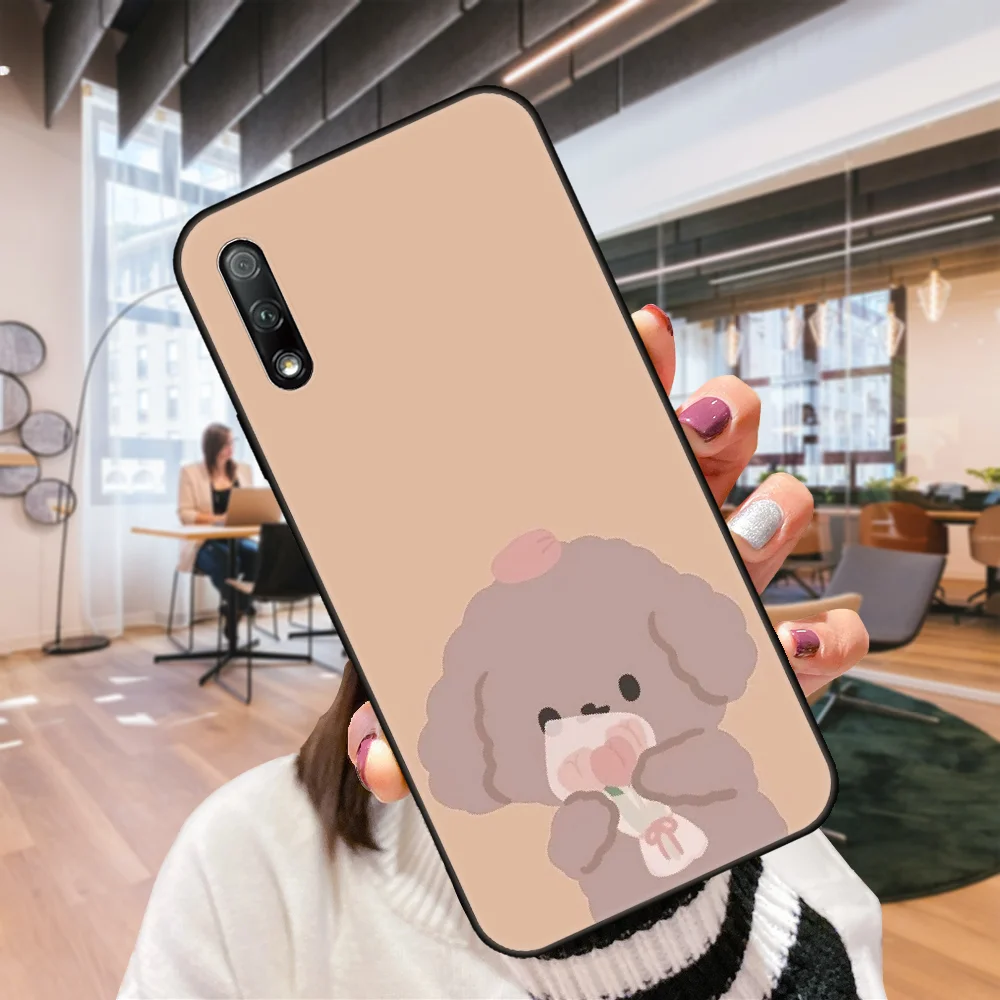 Чехол для телефона Huawei Honor 9X 9 9A 10 20 8X 8A 8S 7X 7A i 6A Pro Play Lite черный роскошный брендовый