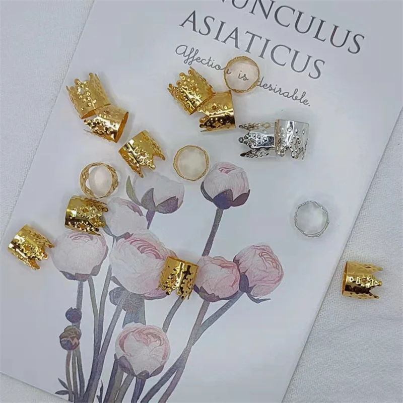 

50 шт./лот Смешанная Золотая Серебряная Регулируемая пряжка для волос «сделай сам» ювелирные изделия женские плетеные волосы полые пряжки д...