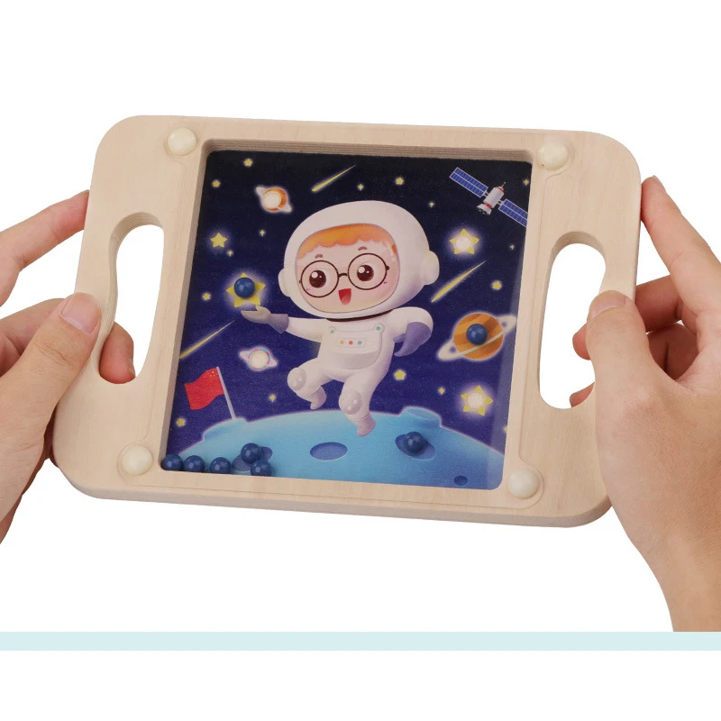 

Новые Детские деревянные игрушки, пазл, класс, лабиринтная игра, детский лабиринтный шар, балансировочная игра, Деревянная ладонь, обучающи...