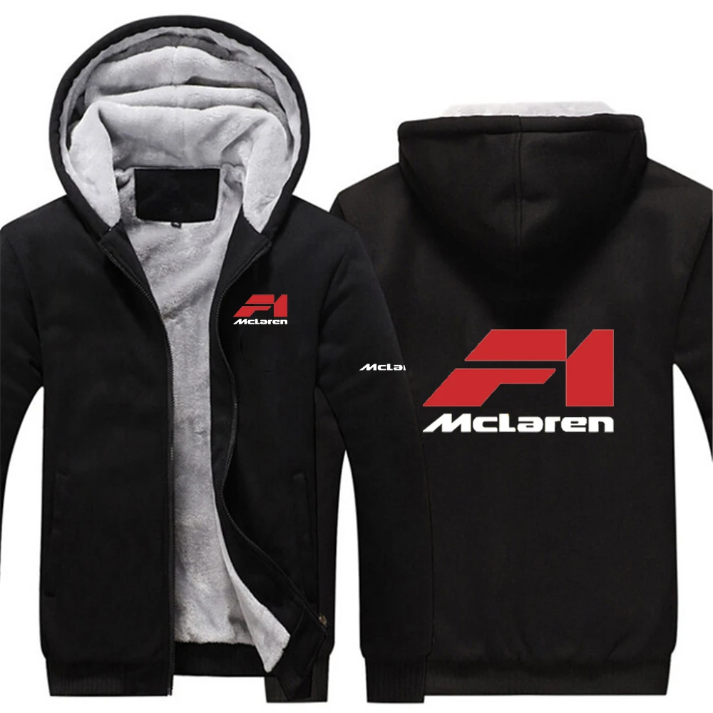 

Новинка, зимние классические мужские спортивные пальто McLaren с логотипом машины для колледжа, утепленные флисовые куртки, мужские толстовки ...