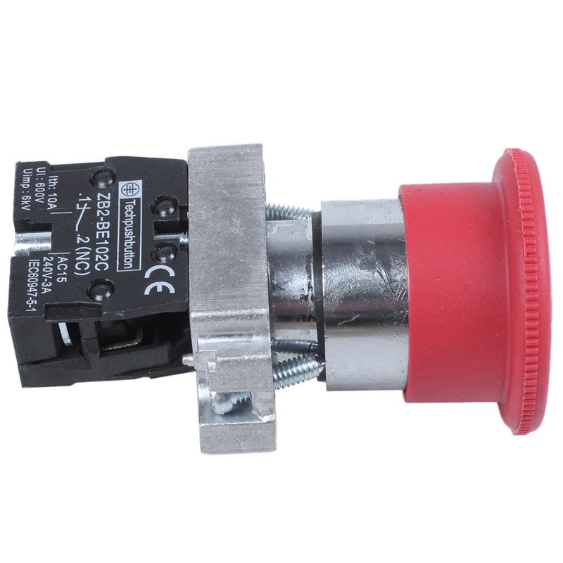 22mm NC Red Mushroom Emergency Stop Push Button Switch 600V 10A | Обустройство дома
