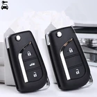 Автомобильный модифицированный откидной дистанционный ключ 2B3B для Toyota Corolla Camry Crown RAV4 Auris Yaris Avalon Venza Prado 315 МГц с чипом 72G4D67