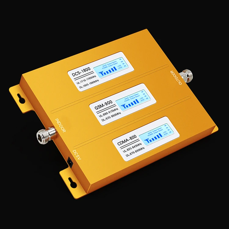 Золотой поставщик для усилителя сигнала Gsm 900 Cdma800 Dcs 1800 трехдиапазонный