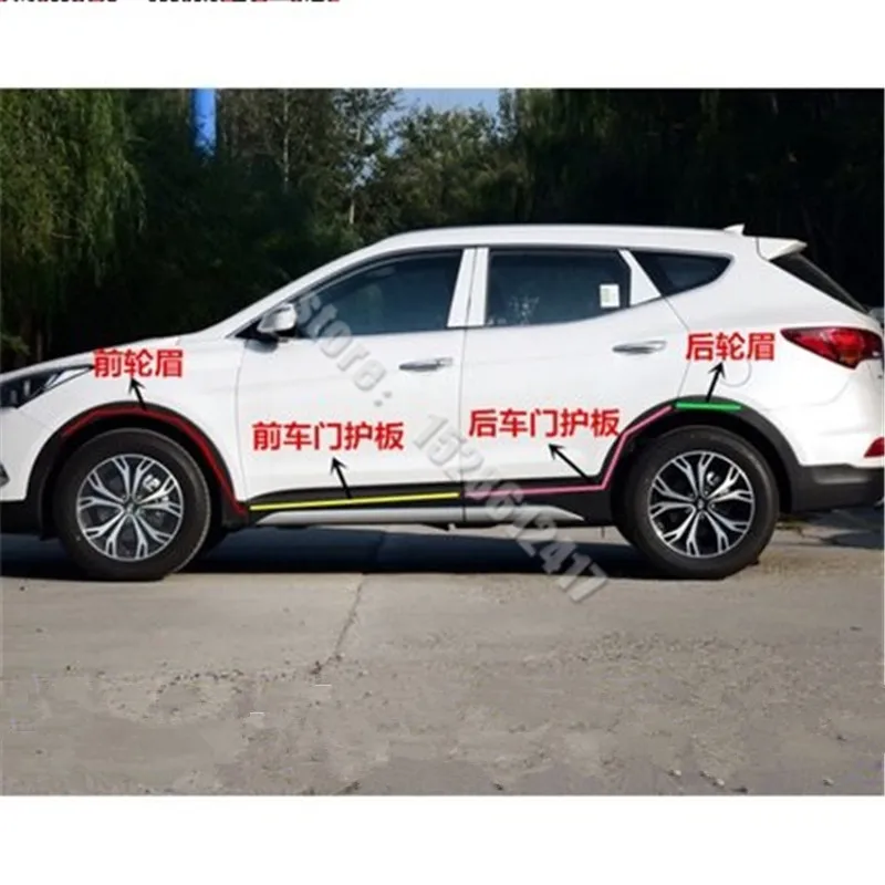 

Car Styling for Hyundai Santa Fe/ix45 2013-2016 ABS Car Wheel Fender flares Wheel Extension Wheel Arches Plastic trim