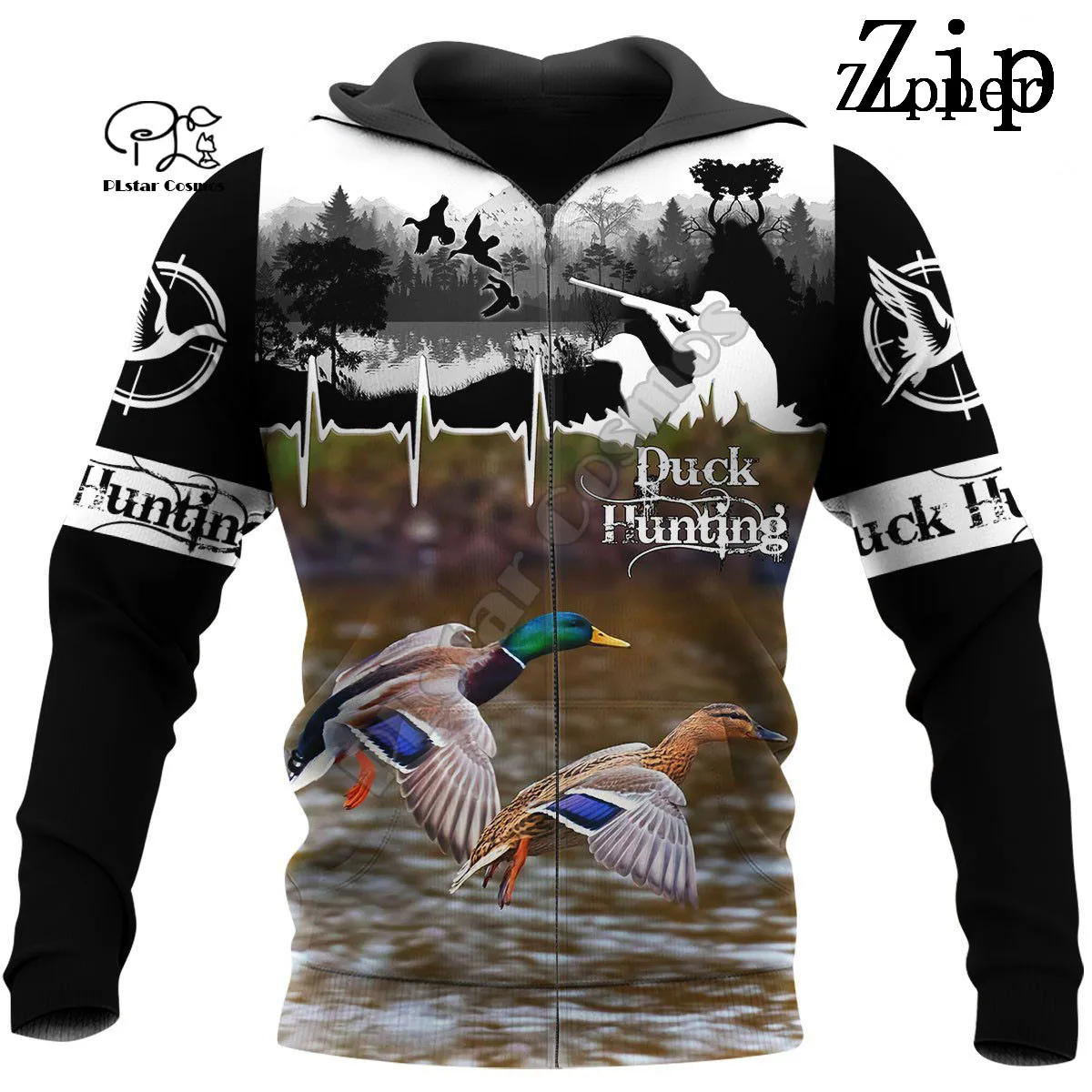 

PLstar Cosmos 3DPrint Duck Dog Hunting Hunter Unisex Funny Men And Women Harajuku Streetwear Hoodies/Zip Hoodie/Sweatshirt/a2
