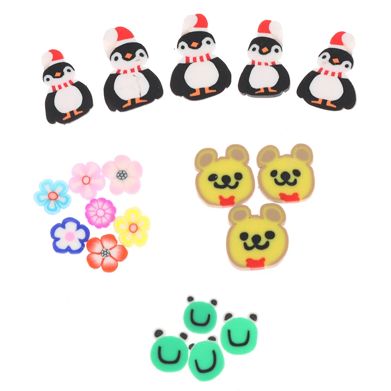

10g cartoon clay pieces mixed style nail accessories patch drop glue filling