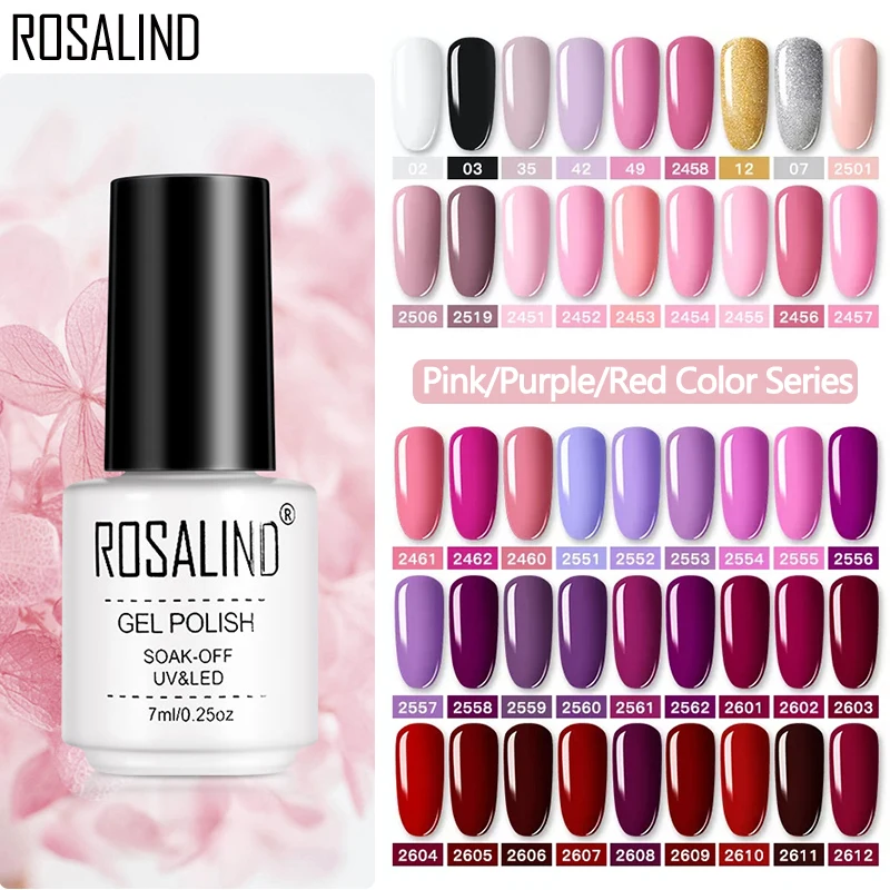 Гель-лак ROSALIND УФ Гибридный для ногтей базовое и матовое покрытие с