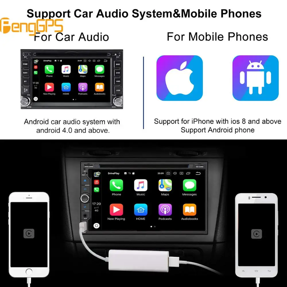 Автомобильный ключ адаптер Apple Carplay Android модуль адаптера USB смарт соединение для