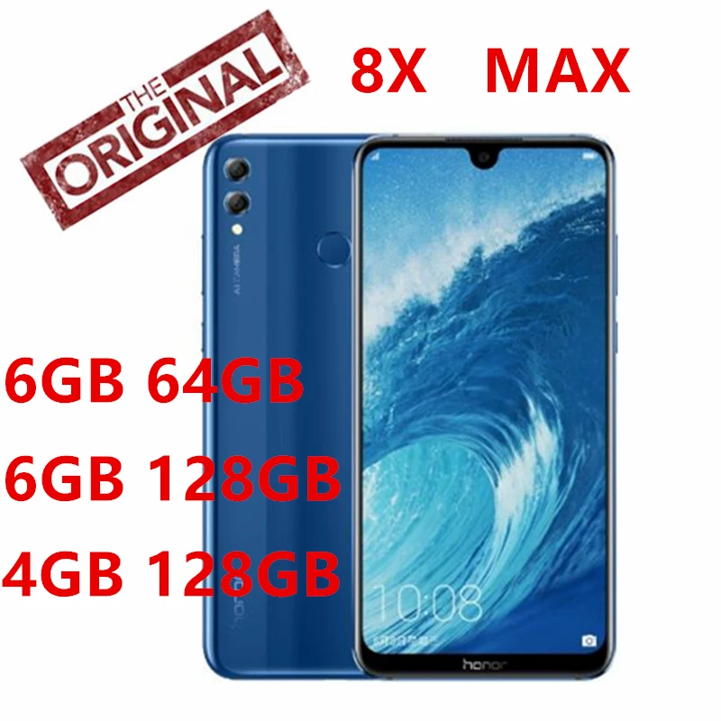 Honor 8X Max, мобильный телефон, 7,12 дюймов, большой экран, OTA, обновление, 5000 мАч, LTE смартфон, 8X Max, Android 8,1, Восьмиядерный экран