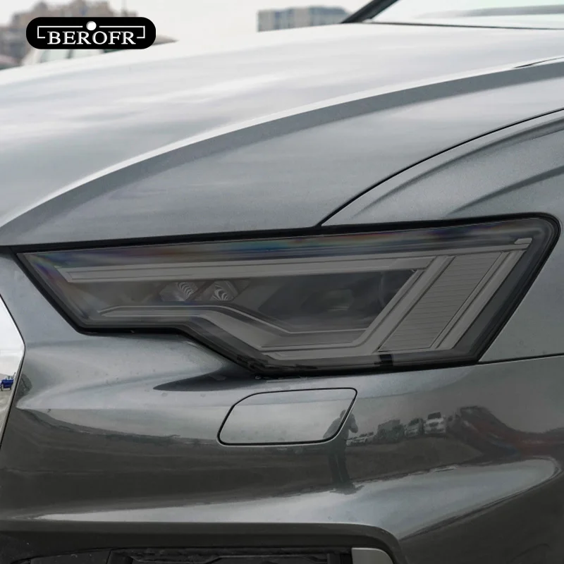 2P для Audi A6 C8 S6 2019 2020 оттенок автомобильных фар черная защитная пленка задняя фара