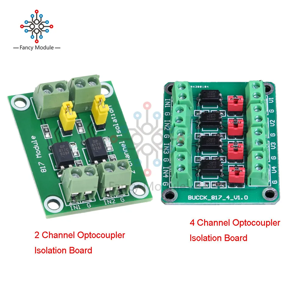 Фотоэлектрическая Изолированная плата PC817 4/2 канальная оптопара модуль адаптера