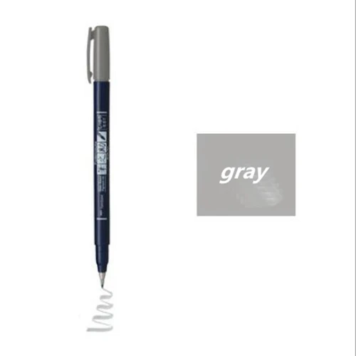 gray soft head 1 шт. Tombow ручка-кисть для каллиграфии практика каллиграфии маркер ручка с надписью мягкий почерк школьные офисные принадлежности канцелярские принадлежности - Цвет: gray soft head