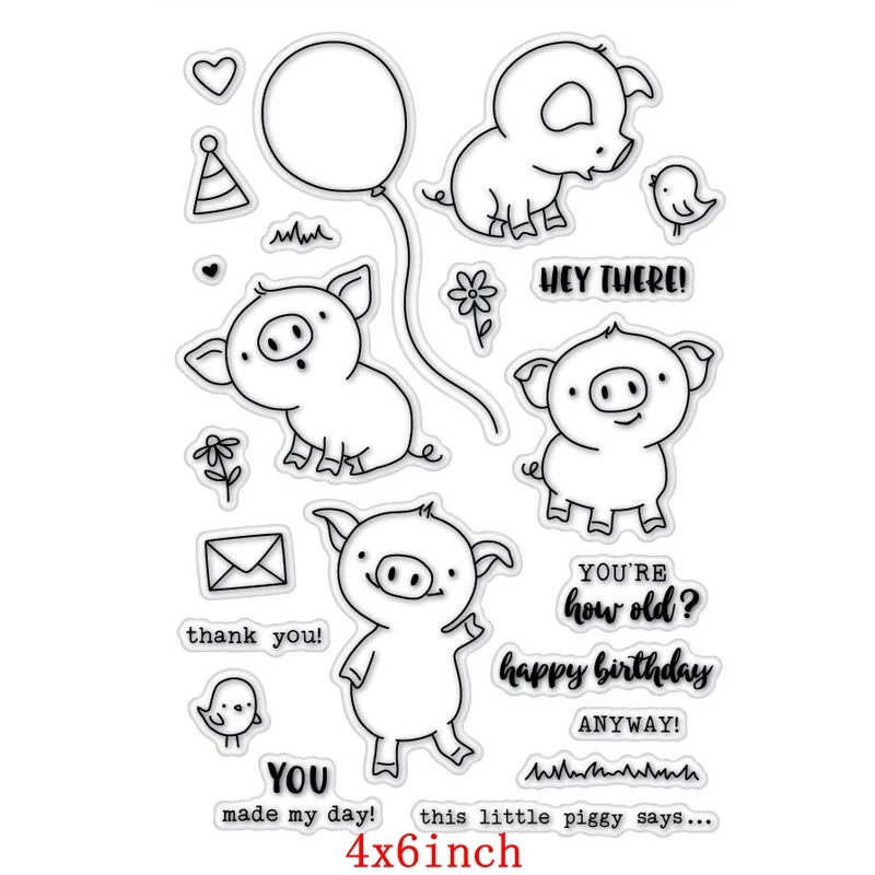 Милая благородная Толстая свинка маленькая птица цветок воздушный шар