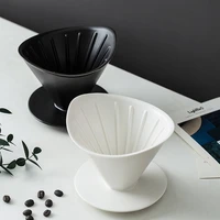 ceramic coffee filter reusable filter cup hand made coffee maker mugs 2 4 person ceramic hourglass black white