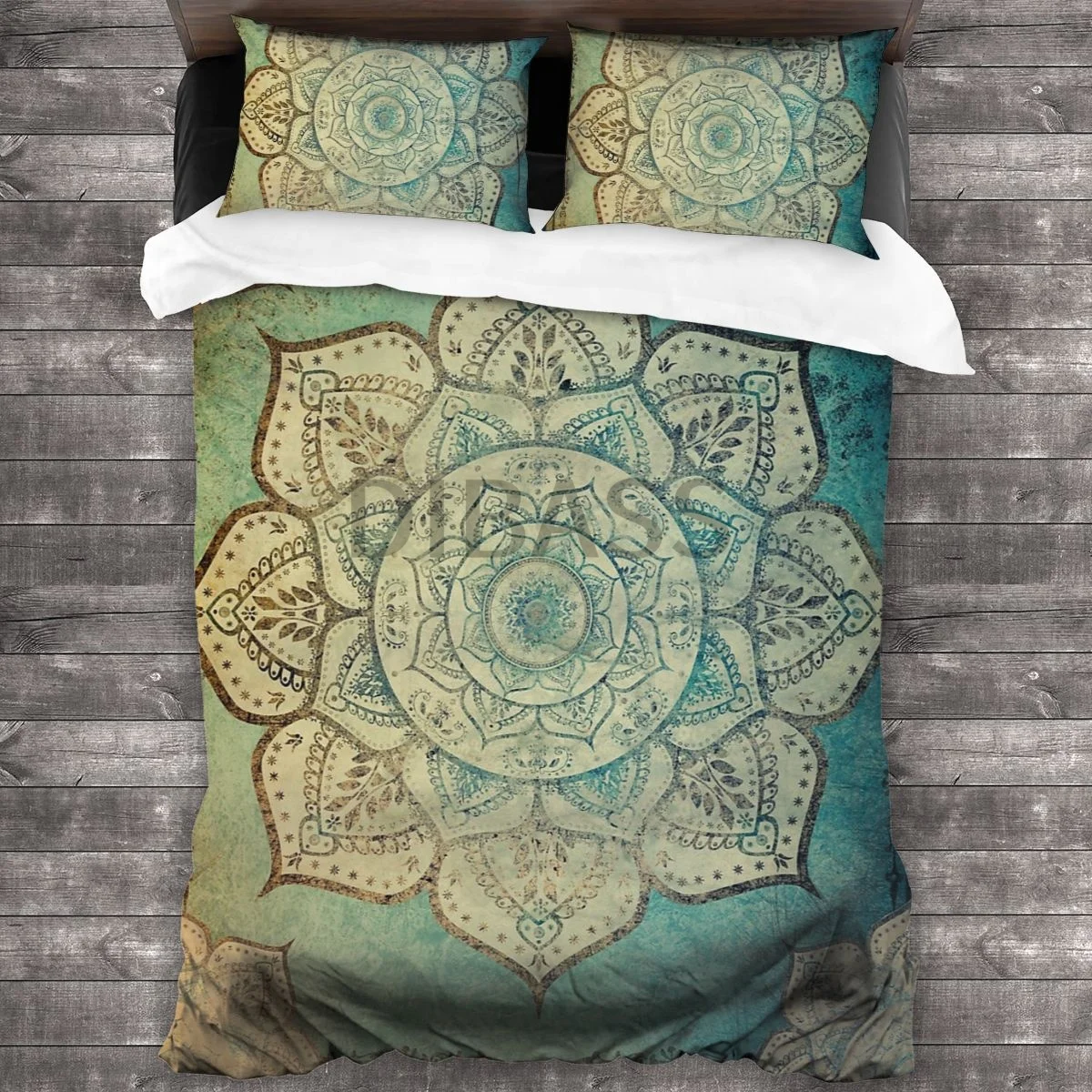 

Выцветающая индийская мандала, винтажный медитационный набор одеял с мандалой, 2 Наволочки, Комплект постельного белья из мягкой микрофибр...