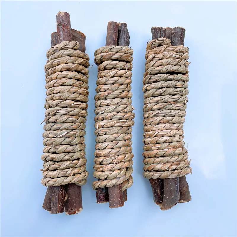 Игрушки для чистки зубов домашних животных хомяк кролик ветка дерева трава