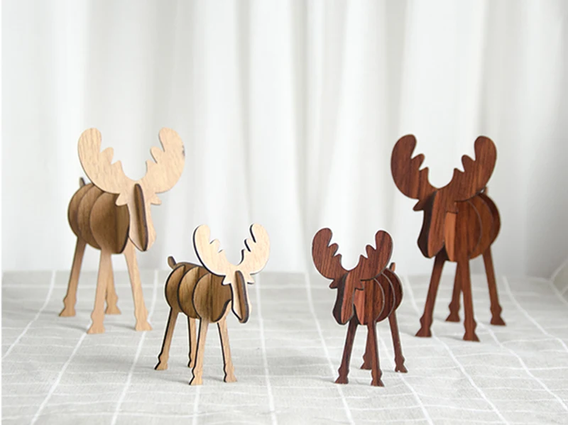 Рождественский Декор новинка сделай сам деревянные украшения в виде лося