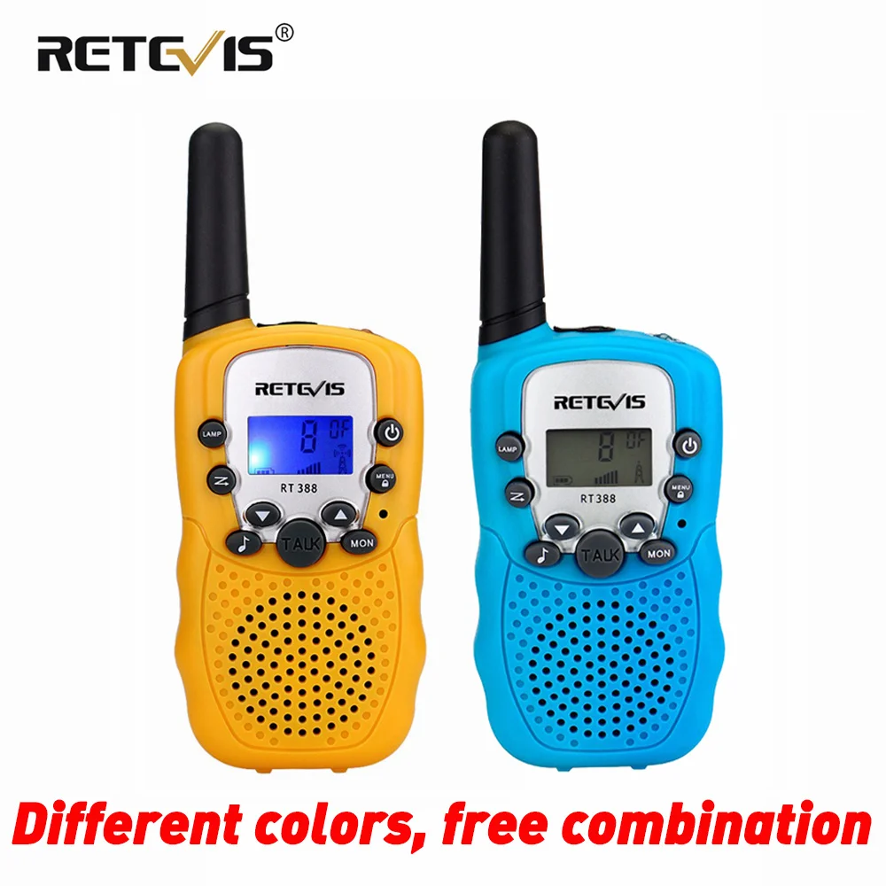 

1 pc Retevis RT388 Mini Walkie Talkie Kids Radio 0.5W 8/22CH VOX Flashlight Handy Transceiver Gift Children Toy Radio J7027