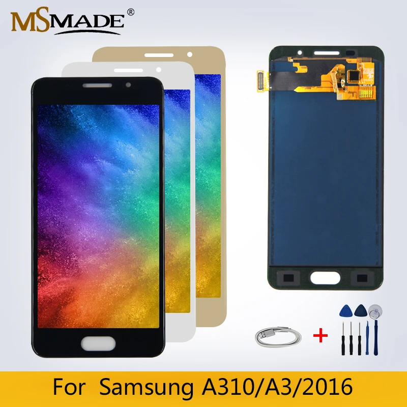 A310 ЖК-дисплей для Samsung Galaxy A3 A310F ЖК-дисплей A310H A310M ЖК-дисплей с сенсорным экраном дигитайзер Запасные части