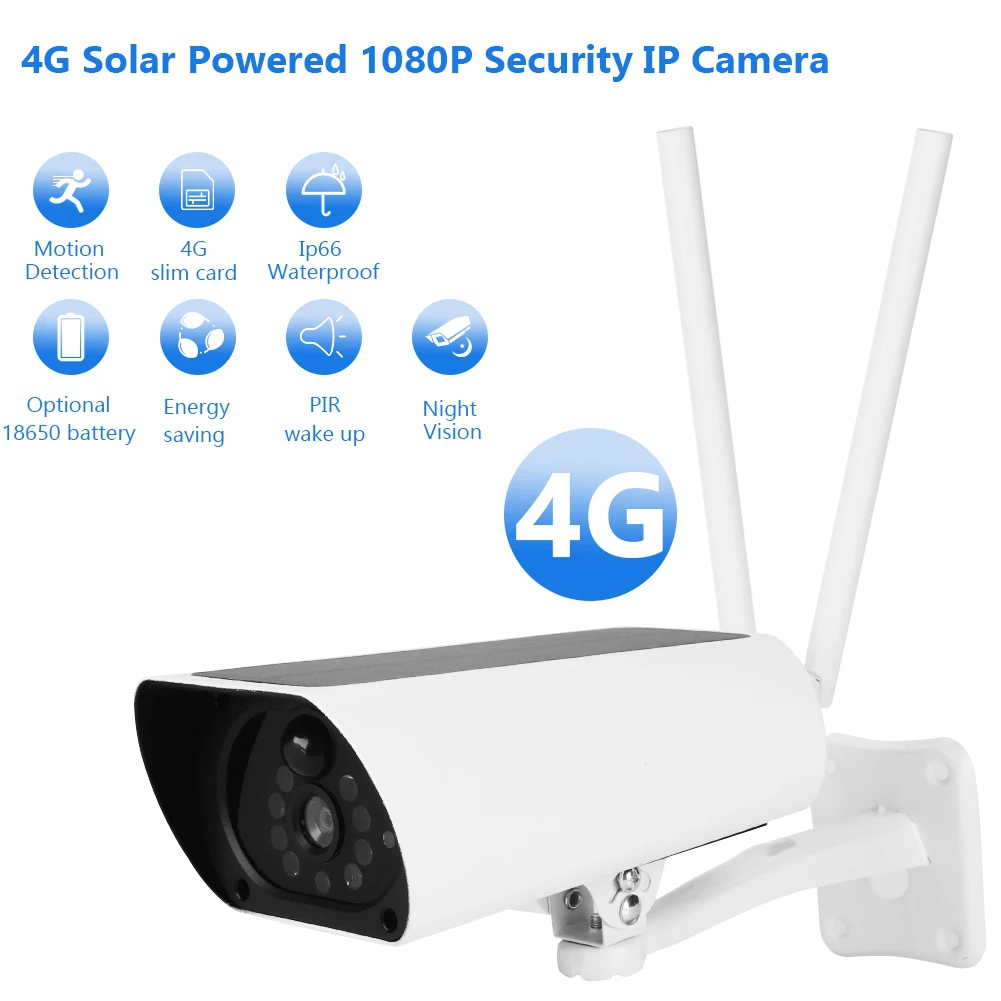 IP камера 4G на солнечной батарее 1080P водонепроницаемая|Камеры видеонаблюдения| |