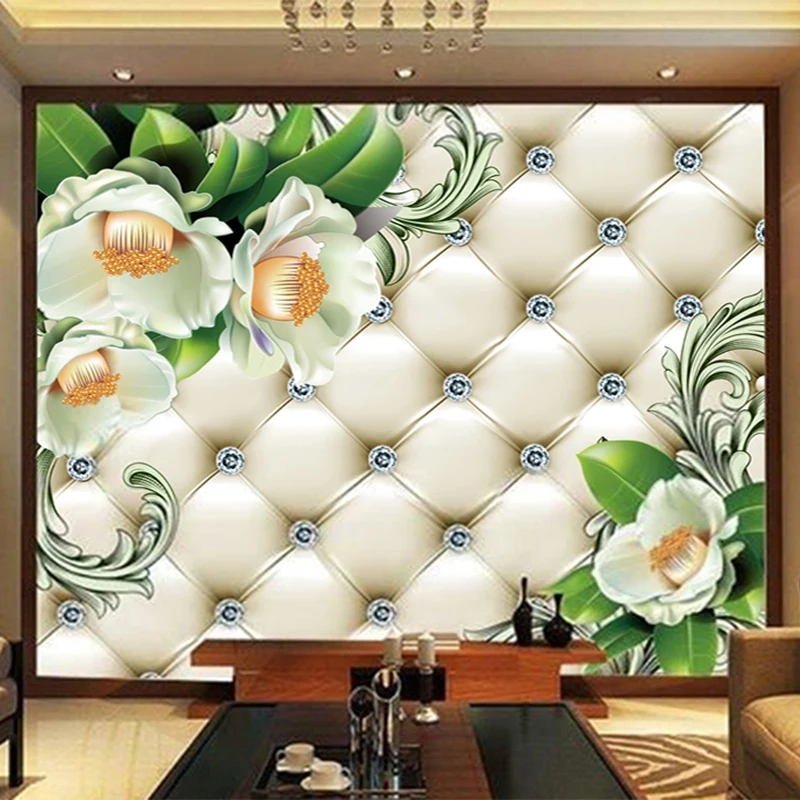 Custom Photo Papel De Parede 3D мягкий чехол в европейском стиле Роскошные цветы из